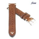 Fluco Vintage Rindleder Uhrenarmband Modell Hunter-Racing cognac 18 mm