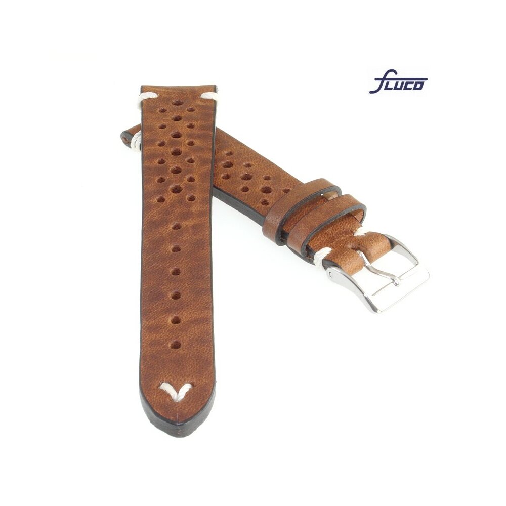 Diloy Nato-Vintage Uhrenarmband Leder-Durchzugsband Cognac 20 Mm Nato