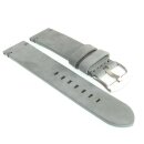 Veloursleder Uhrenarmband Modell Colorado grau 18 mm