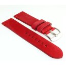 Veloursleder Uhrenarmband Modell Colorado rot 18 mm