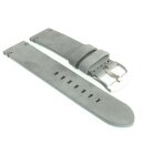 Veloursleder Uhrenarmband Modell Colorado grau 20 mm