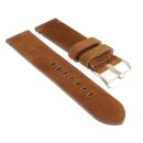 Veloursleder Uhrenarmband Modell Colorado mocca 22 mm