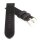 Veloursleder Uhrenarmband Modell Colorado schwarz 22 mm