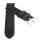 Veloursleder Uhrenarmband Modell Colorado schwarz 24 mm