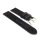 Veloursleder Uhrenarmband Modell Colorado schwarz 24 mm