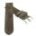 Veloursleder Uhrenarmband Modell Colorado khaki-grün 24 mm