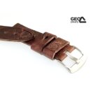 GEO-Straps Rindleder Uhrenarmband Modell Aeronaut dunkelbraun-SN 24 mm