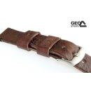 GEO-Straps Rindleder Uhrenarmband Modell Aeronaut dunkelbraun-SN 24 mm