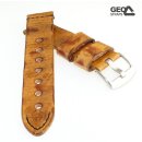 GEO-Straps Rindleder Uhrenarmband Modell Aeronaut hellbraun-SN 22 mm