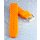 Silikon Rundanstoß Uhrenarmband Modell Round-DS-W orange 20 mm, Dornschließe