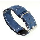 Nato Durchzugs-Uhrenarmband Modell Nato-Velours S blau 18...