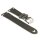 Feines Velours-Leder Uhrenarmband Modell Rolly grün 20/16 mm