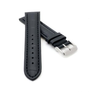 Alligator Uhrenarmband Modell Louisiana-NL schwarz-TiT 30 mm