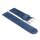 Feinstes Veloursleder Uhrenarmband Modell Tennessee-55 blau 16 mm