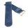 Feinstes Veloursleder Uhrenarmband Modell Tennessee-55 blau 22 mm