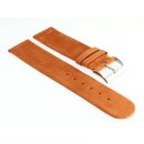 Feinstes Veloursleder Uhrenarmband Modell Tennessee-55 orange 22 mm