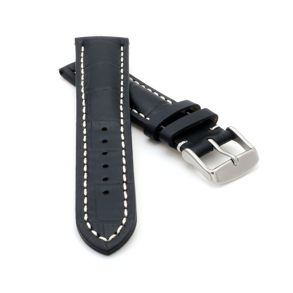 Alligator Uhrenarmband Modell Louisiana-XL Rot-WN 26 Mm, Extralang