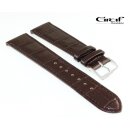 Graf Alligator Uhrenarmband Modell Nevada mocca 21 mm, Handarbeit