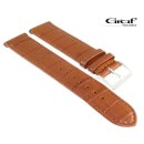 Graf Alligator Uhrenarmband Modell Nevada cognac 21 mm, Handarbeit