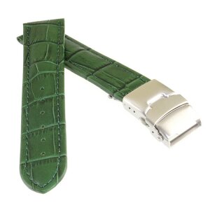 Alligator Uhrenarmband Modell Graz TiT grün 22 mm - Sicherheitsschließe