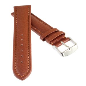 Soft-Kalbsleder Uhrenarmband Modell Freiburg-DS cognac-TiT 22 mm