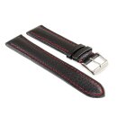Soft-Kalbsleder Uhrenarmband Modell Freiburg-DS schwarz-RN 22 mm