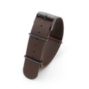 Nato Leder Uhrenarmband Modell United-P dunkelbraun 22 mm Nato Strap