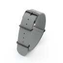 Nato Uhrenarmband französisches Softleder Modell United-P grau 20 mm Nato Strap