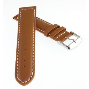 Kalbsleder Chrono-Uhrenarmband Modell Bastion cognac 20 mm