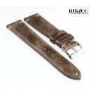 Herzog Rindleder Uhrenarmband Modell Vintage-Passion braun-beige 22 mm Handarbeit