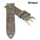 Barington handgefertigtes Vintage Rindleder Uhrenarmband Modell Fintago grau 20 mm