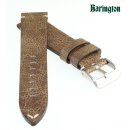 Barington handgefertigtes Vintage Rindleder Uhrenarmband Modell Fintago beige 20 mm