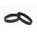 2 Leder Ersatzschlaufen für Uhrenarmband ELS-S Größe-S schwarz 10 mm