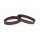 2 Leder Ersatzschlaufen für Uhrenarmband ELS-S Größe-S mocca 14 mm