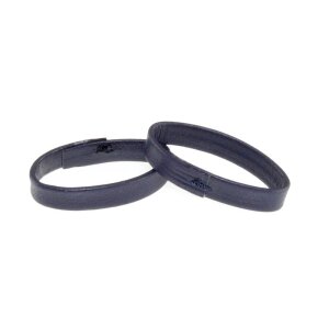 2 Leder Ersatzschlaufen für Uhrenarmband ELS-S Größe-S blau 18 mm