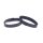 2 Leder Ersatzschlaufen für Uhrenarmband ELS-S Größe-S blau 18 mm