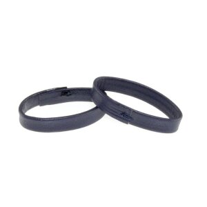2 Leder Ersatzschlaufen für Uhrenarmband ELS-S Größe-S blau 20 mm