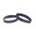 2 Leder Ersatzschlaufen für Uhrenarmband ELS-S Größe-S blau 20 mm