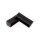 2 Ersatzschlaufen für Kautschuk-PVC-Silikon Uhrenarmband schwarz 16 mm