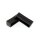 2 Ersatzschlaufen für Kautschuk-PVC-Silikon Uhrenarmband schwarz 24 mm