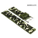 Morellato Tarnfarben Silikon Uhrenarmband Modell Camouflage grün 20 mm
