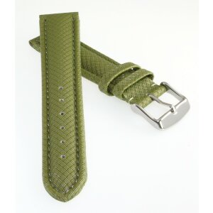 Silverguard Uhrenarmband Modell 87A-Rauten grün wasserfest 22 mm
