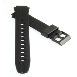 PVC Uhrenarmband Modell-573EJ1 schwarz 17 mm, kompatibel Casio Uhren