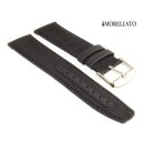 Morellato Canvas Textil Uhrenarmband Modell Boating schwarz 18 mm, wasserfest
