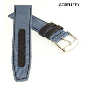 Morellato Canvas Textil Uhrenarmband Modell Boating blau 18 mm, wasserfest