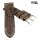 GEO-Straps Zebu-Rindleder Uhrenarmband Modell Palace-Marina havanna 22/22 mm