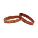 2 Alligator Leder Ersatzschlaufen für Uhrenarmband ELS-S Größe-S cognac 16 mm