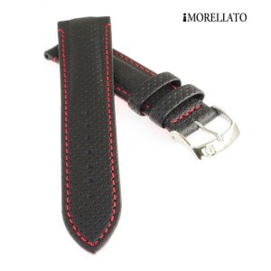 Morellato Sport-Racing Uhrenarmband Modell Race-Microfori schwarz-RN 20 mm, wasserfest