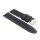Silikon Uhrenarmband mit Stoffnaht Modell Skuba schwarz-BN 18 mm
