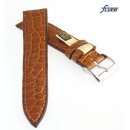 Fluco echt Krokodil Uhrenarmband Modell Kenzo cognac 20 mm Handarbeit